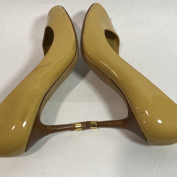 Tory Burch open toe pump mustard yellow - Picture 7 of 15